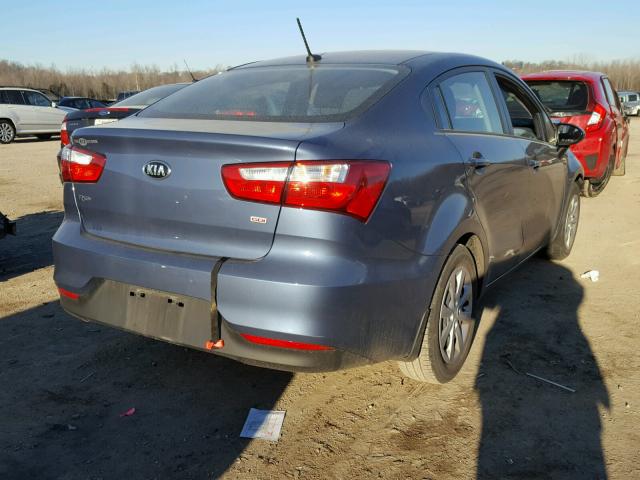 KNADM4A32G6674998 - 2016 KIA RIO LX Կապույտ լուսանկար 4