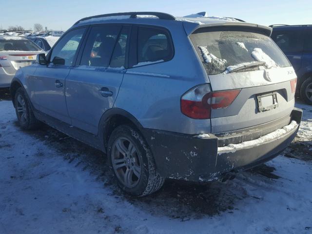 WBXPA93455WD16356 - 2005 BMW X3 3.0I GRAY photo 3