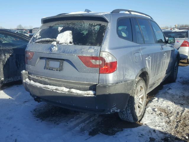 WBXPA93455WD16356 - 2005 BMW X3 3.0I GRAY photo 4