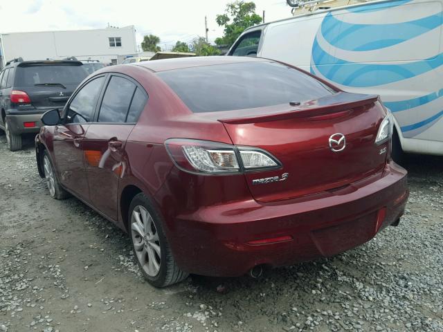 JM1BL1S51A1308143 - 2010 MAZDA 3 S BURGUNDY photo 3