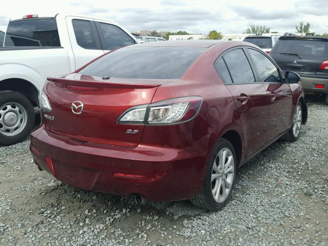 JM1BL1S51A1308143 - 2010 MAZDA 3 S BURGUNDY photo 4