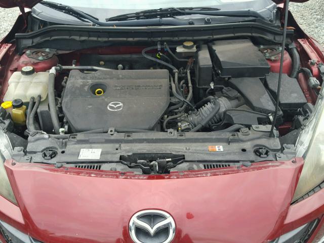 JM1BL1S51A1308143 - 2010 MAZDA 3 S BURGUNDY photo 7