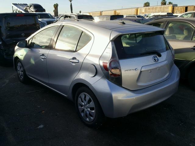 JTDKDTB32C1002952 - 2012 TOYOTA PRIUS C SILVER photo 3