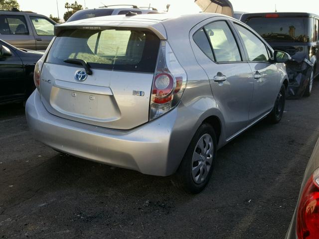 JTDKDTB32C1002952 - 2012 TOYOTA PRIUS C SILVER photo 4