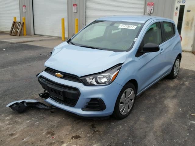 KL8CB6SA7GC613251 - 2016 CHEVROLET SPARK LS BLUE photo 2