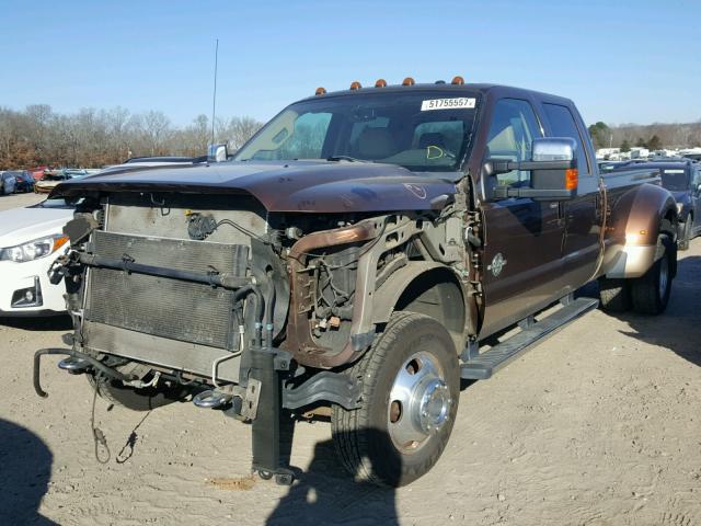 1FT8W3DT5BEC09747 - 2011 FORD F350 SUPER BROWN photo 2