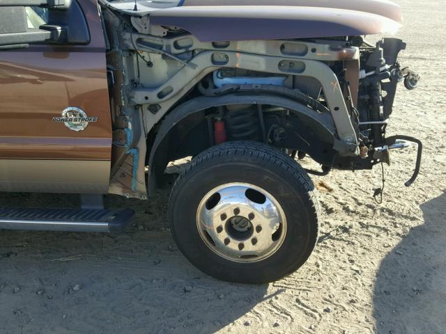 1FT8W3DT5BEC09747 - 2011 FORD F350 SUPER BROWN photo 9