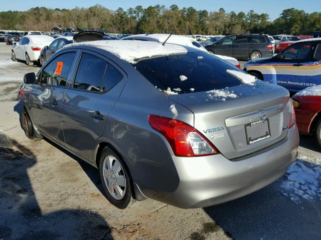 3N1CN7AP7CL853248 - 2012 NISSAN VERSA S SILVER photo 3