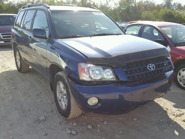 JTEHF21A820090906 - 2002 TOYOTA HIGHLANDER BLUE photo 1