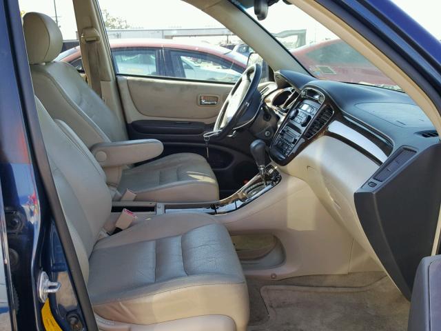 JTEHF21A820090906 - 2002 TOYOTA HIGHLANDER BLUE photo 5