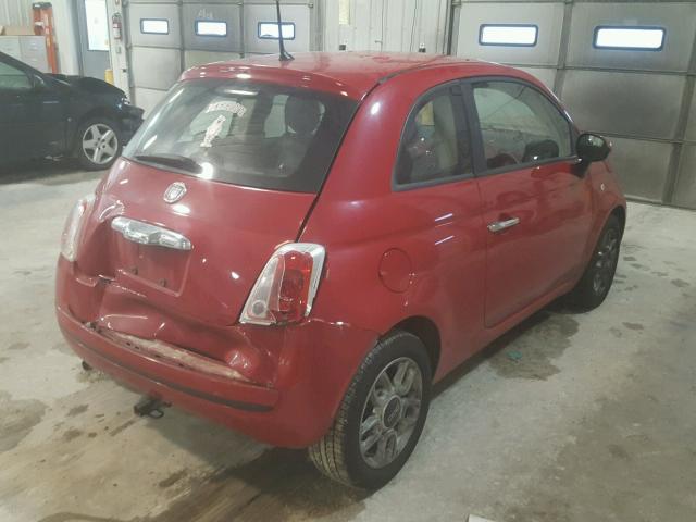 3C3CFFAR9CT125425 - 2012 FIAT 500 POP RED photo 4