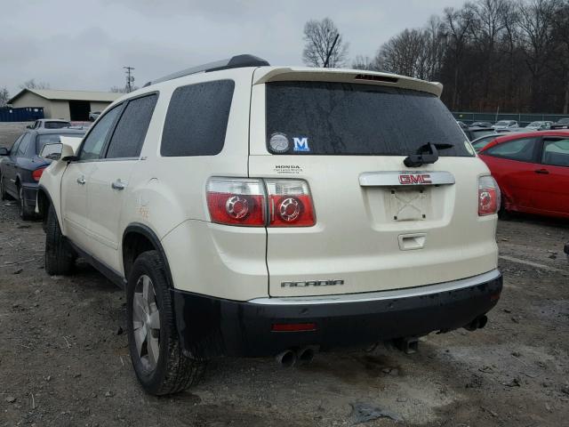 1GKLRMED0AJ122766 - 2010 GMC ACADIA SLT WHITE photo 3