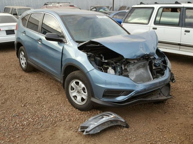 2HKRM3H37FH535169 - 2015 HONDA CR-V LX BLUE photo 1