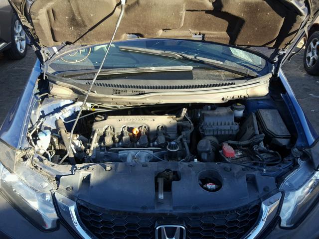 19XFB2F81DE074201 - 2013 HONDA CIVIC EX BLUE photo 7