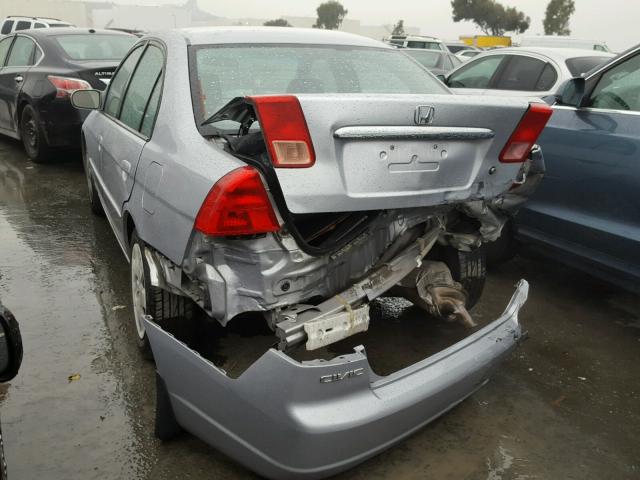 JHMES26702S001851 - 2002 HONDA CIVIC EX SILVER photo 3