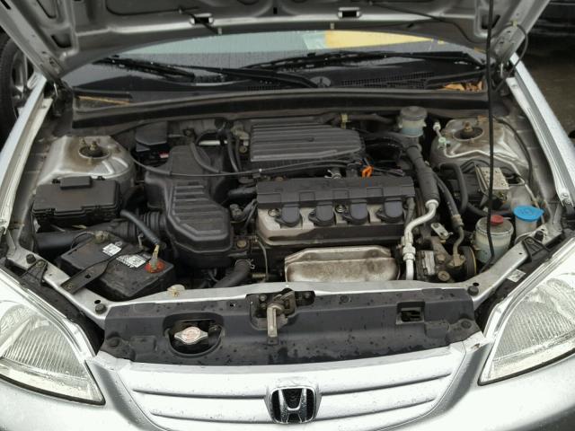 JHMES26702S001851 - 2002 HONDA CIVIC EX SILVER photo 7