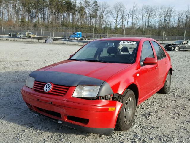 3VWRC29M4YM152241 - 2000 VOLKSWAGEN JETTA GL RED photo 2