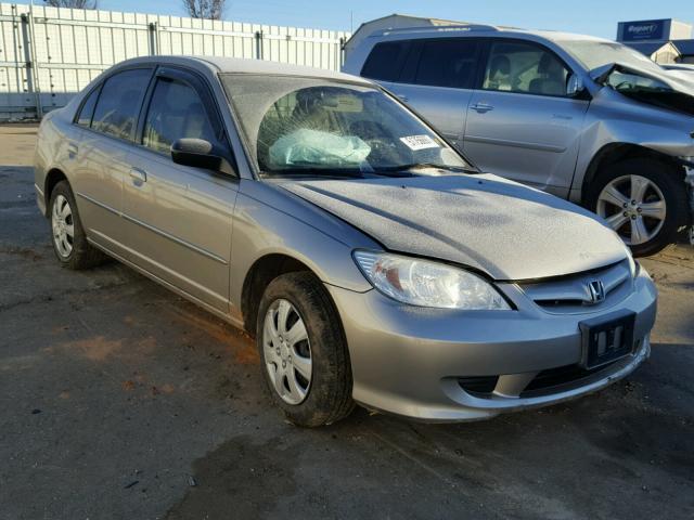 2HGES16555H514567 - 2005 HONDA CIVIC LX GRAY photo 1