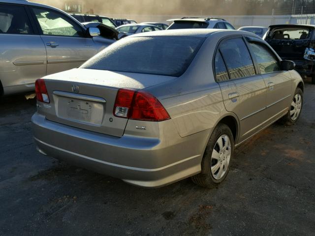 2HGES16555H514567 - 2005 HONDA CIVIC LX GRAY photo 4