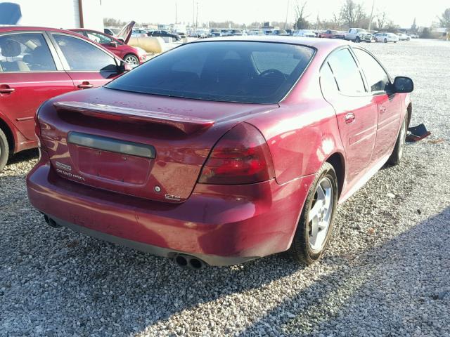 2G2WR524741348101 - 2004 PONTIAC GRAND PRIX RED photo 4