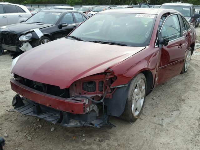 2G1WD58C979171459 - 2007 CHEVROLET IMPALA SUP BURGUNDY photo 2