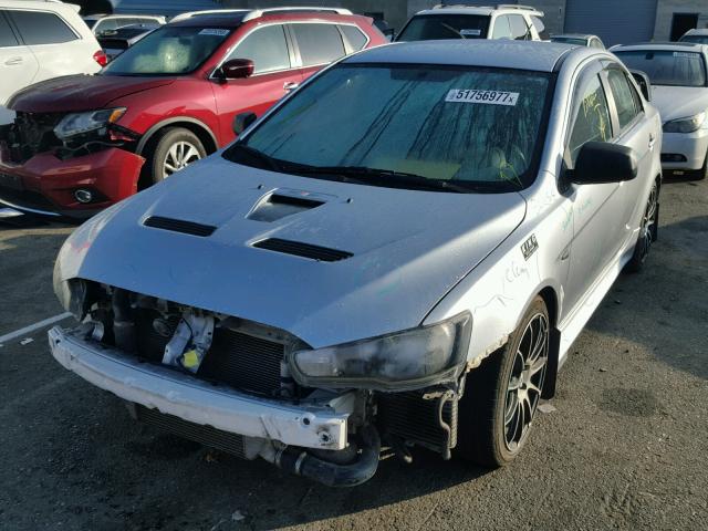 JA32V6FV1AU030116 - 2010 MITSUBISHI LANCER RAL SILVER photo 2