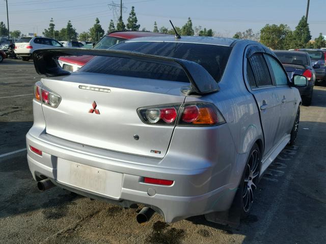 JA32V6FV1AU030116 - 2010 MITSUBISHI LANCER RAL SILVER photo 4