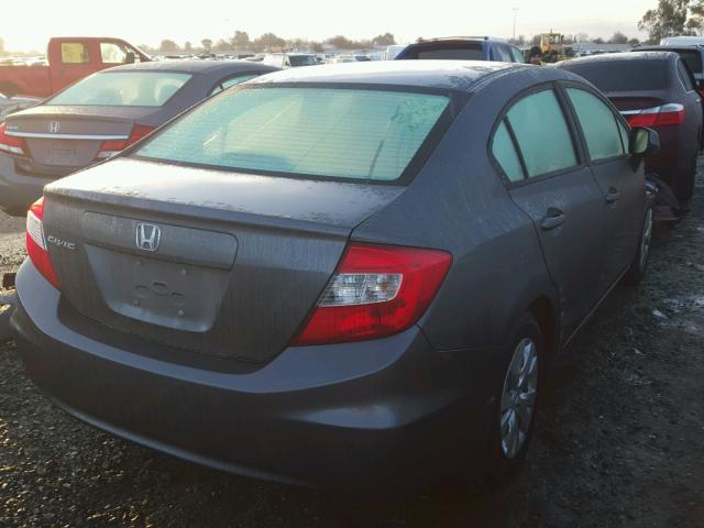 19XFB2F50CE345057 - 2012 HONDA CIVIC LX GRAY photo 4