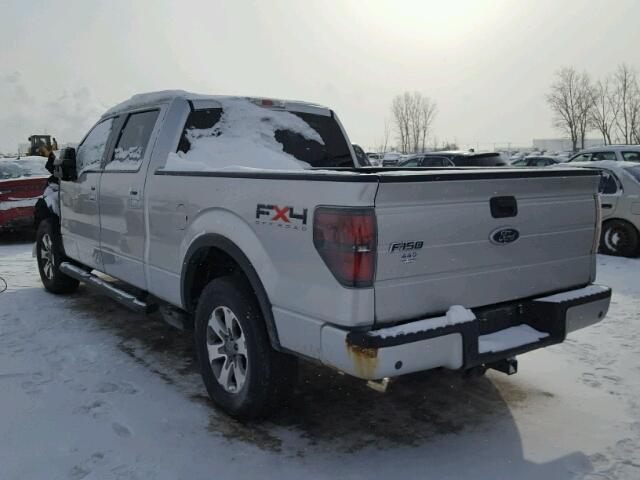 1FTFW1EFXBFC36070 - 2011 FORD F150 SUPER SILVER photo 3