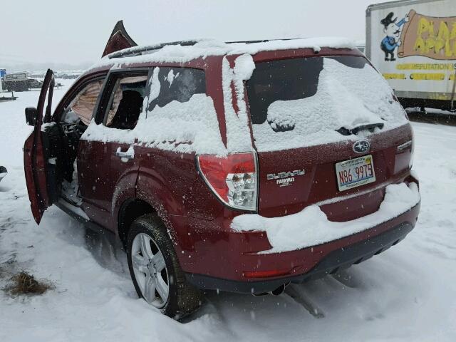 JF2SH64649H750617 - 2009 SUBARU FORESTER 2 BURGUNDY photo 3