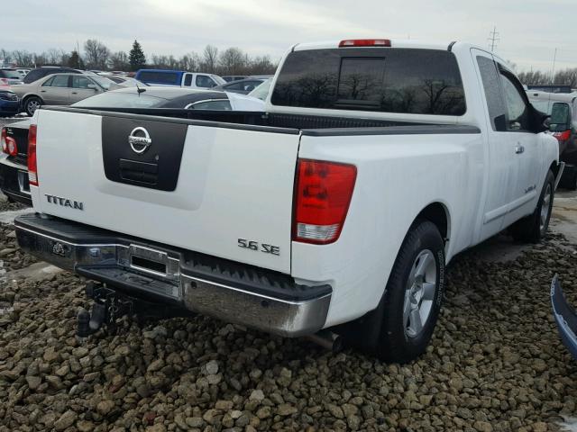 1N6BA06A75N554150 - 2005 NISSAN TITAN XE WHITE photo 4