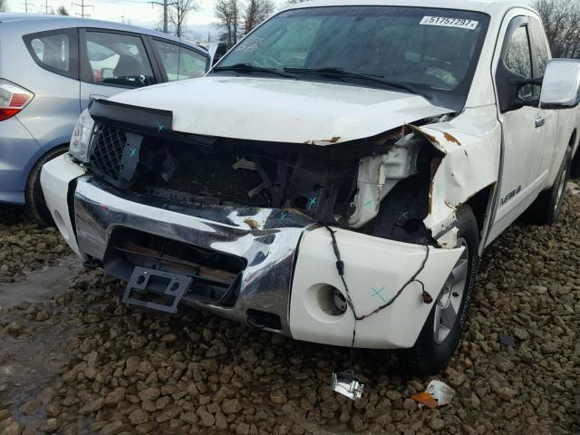 1N6BA06A75N554150 - 2005 NISSAN TITAN XE WHITE photo 9