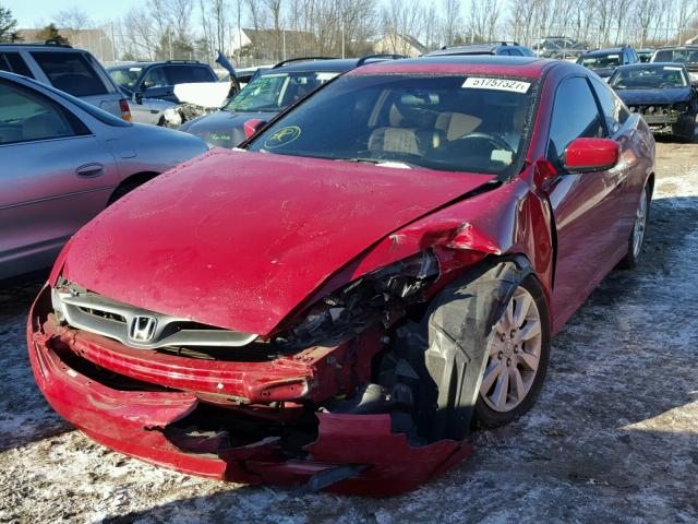 1HGCM82676A007372 - 2006 HONDA ACCORD EX RED photo 2