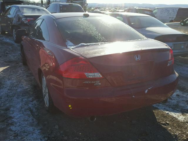 1HGCM82676A007372 - 2006 HONDA ACCORD EX RED photo 3