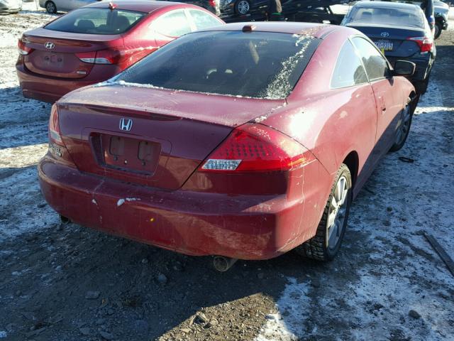 1HGCM82676A007372 - 2006 HONDA ACCORD EX RED photo 4