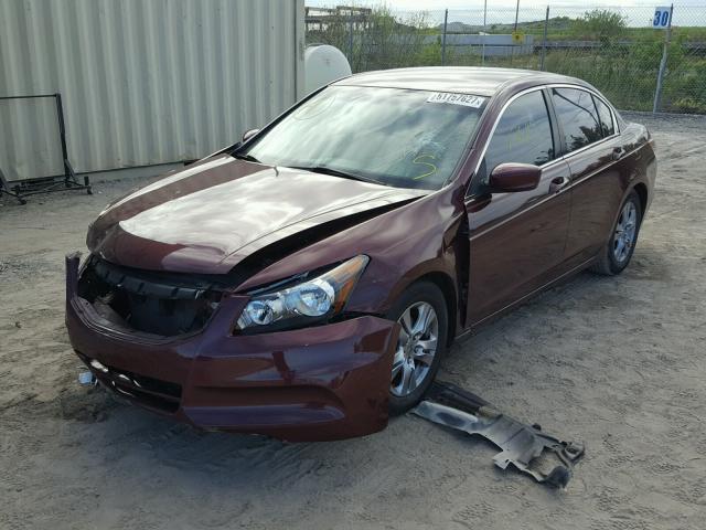 1HGCP2F41CA038996 - 2012 HONDA ACCORD LXP BURGUNDY photo 2