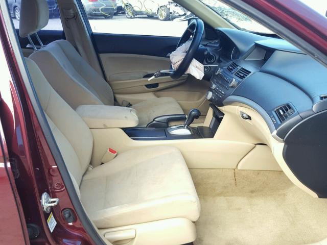 1HGCP2F41CA038996 - 2012 HONDA ACCORD LXP BURGUNDY photo 5