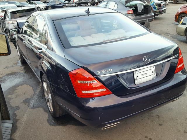 WDDNG7DBXDA522839 - 2013 MERCEDES-BENZ S 550 BLUE photo 3