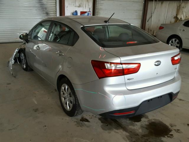 KNADM4A37D6266394 - 2013 KIA RIO LX SILVER photo 3