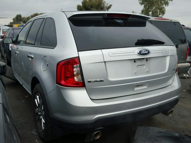 2FMDK3JC6BBB61763 - 2011 FORD EDGE SEL SILVER photo 3