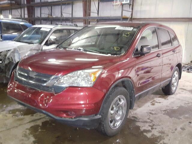 5J6RE4H35BL029682 - 2011 HONDA CR-V LX RED photo 2