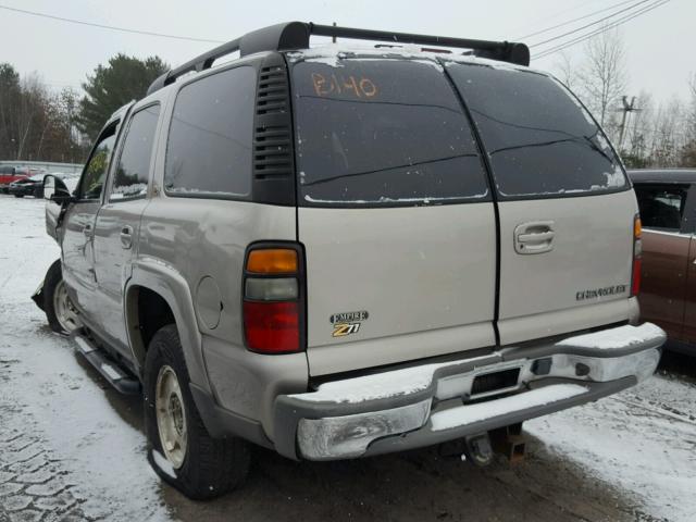 1GNEK13T64R283699 - 2004 CHEVROLET TAHOE K150 BEIGE photo 3