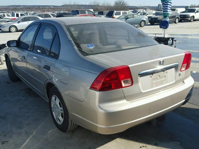 2HGES16531H583199 - 2001 HONDA CIVIC LX BEIGE photo 3