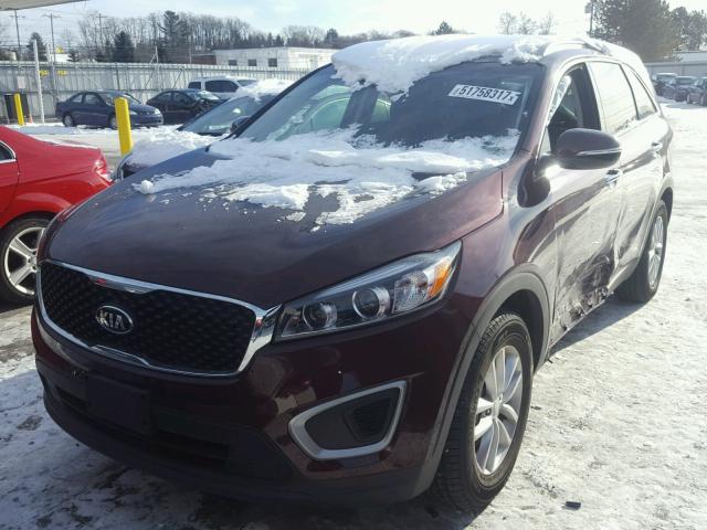 5XYPGDA35JG340282 - 2018 KIA SORENTO LX MAROON photo 2