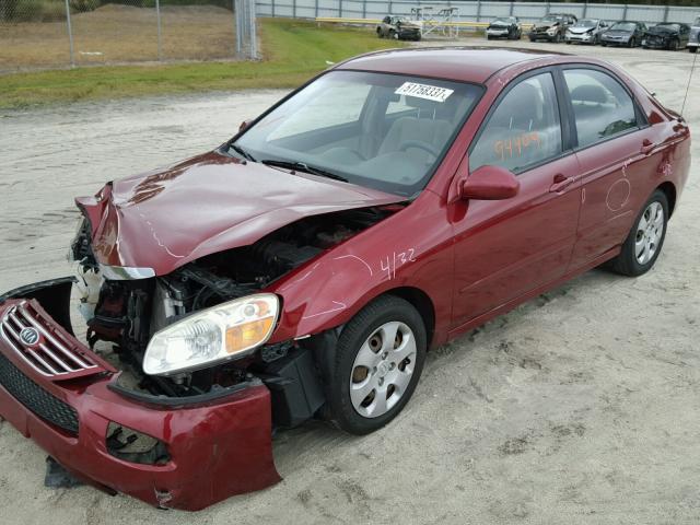 KNAFE121775434434 - 2007 KIA SPECTRA EX RED photo 2