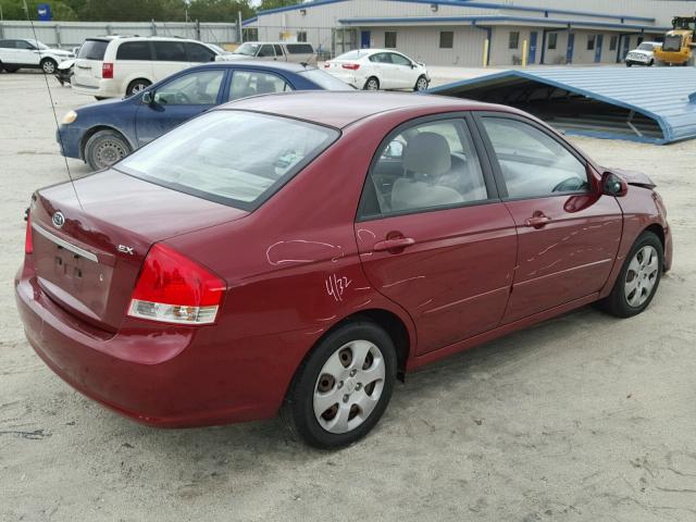 KNAFE121775434434 - 2007 KIA SPECTRA EX RED photo 4