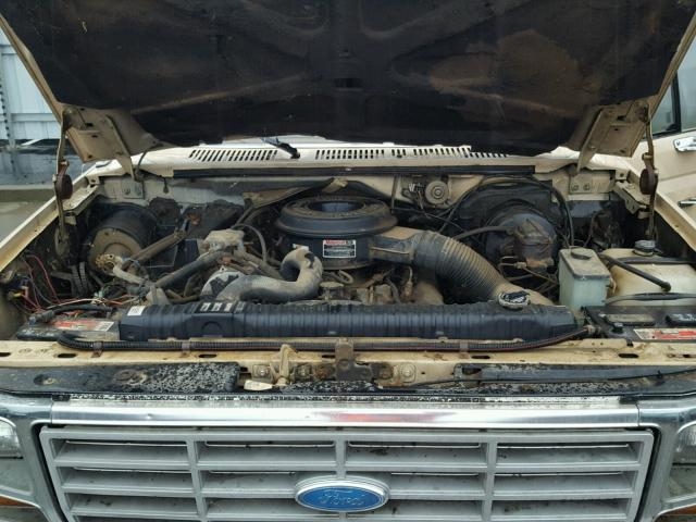 1FTHF2513FPA93224 - 1985 FORD F250 BEIGE photo 7