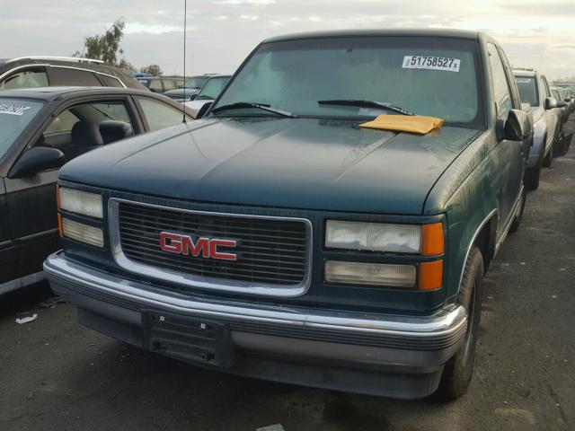 2GTEC19R6V1532160 - 1997 GMC SIERRA C15 GREEN photo 2