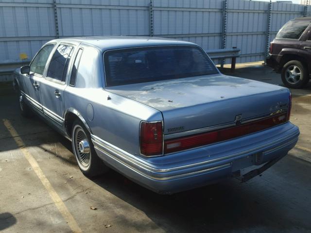 1LNCM81W6MY768393 - 1991 LINCOLN TOWN CAR E BLUE photo 3