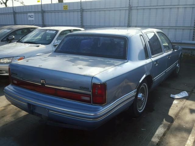 1LNCM81W6MY768393 - 1991 LINCOLN TOWN CAR E BLUE photo 4